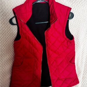 Women's Red Quilted Vest